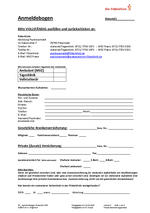 Anmeldebogen für Aufenthalt  download